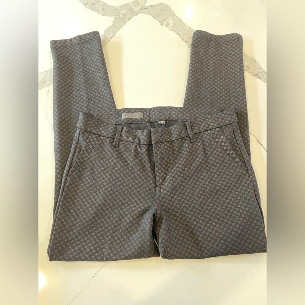 KUT From The Kloth Elizabeth Ponte Ankle Skinny Trousers Houndstooth Sz 6P